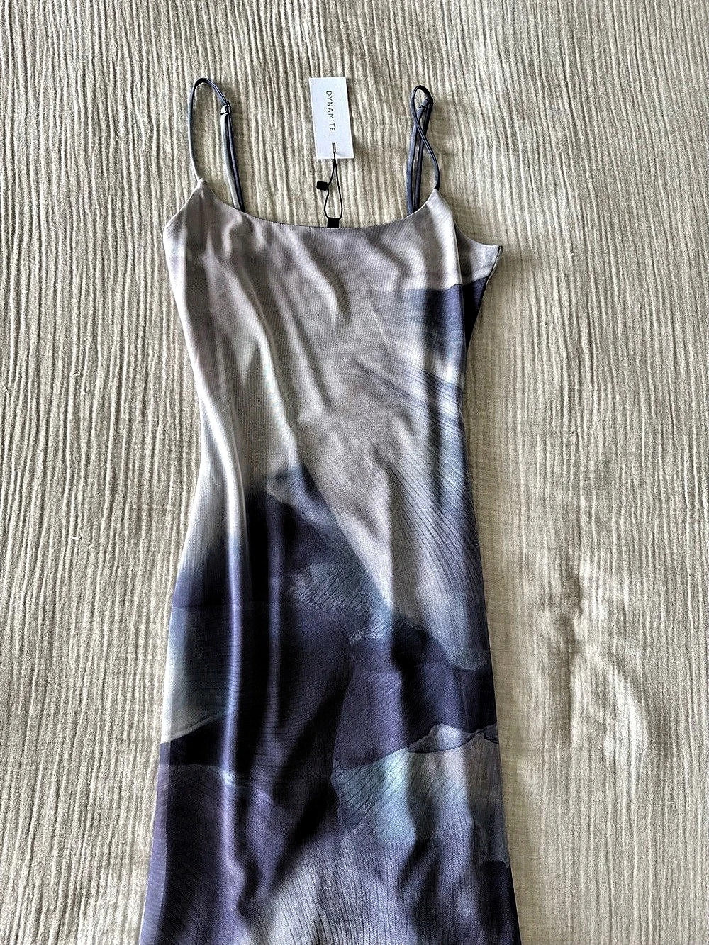 Dynamite Abstract Maxi Dress in Blue & White NWT